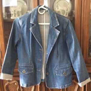 Chico’s Platinum Denim Jacket